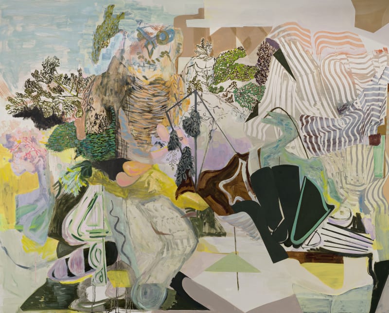 Amsterdam, 2024 oil and acrylic on panel 50 X 62 inches, Collection of the Hallie Ford Museum of Art, Salem, OR