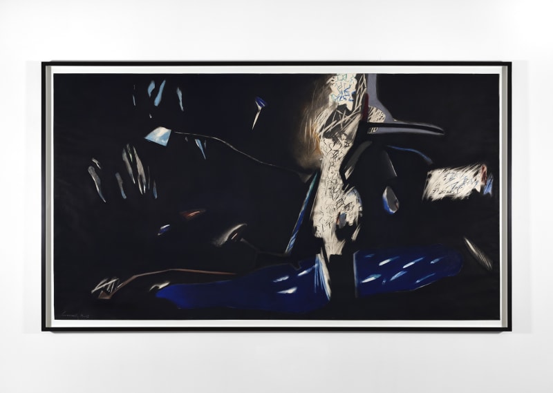 Le Vol de l'Enfant, 1984-1985, Pastel, crayon, encre sur papier Courtesy de l'artiste et de la Galerie Christophe Gaillard. © Daniel Pommereulle, ADAGP, Paris. © Photo: Rebecca Fanuele.