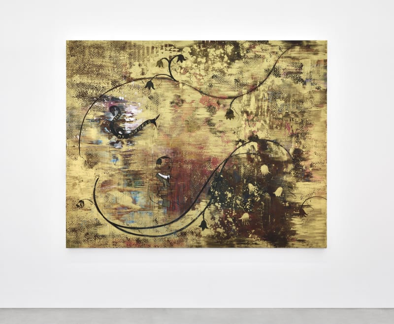 Hélène Delprat, "He hates his paintings", 2019, Pigment, liant acrylique sur toile, 200 x 250 cm / © Courtesy de la galerie Galerie Christophe Gaillard / Hélène Delprat, ADAGP, Paris 2020.