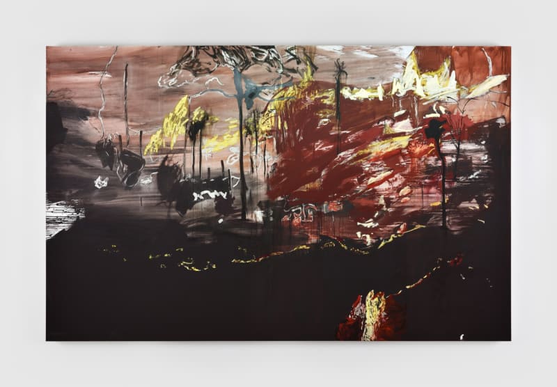 Brian Maguire, The Burning Amazon, 2022, acrylic on canvas