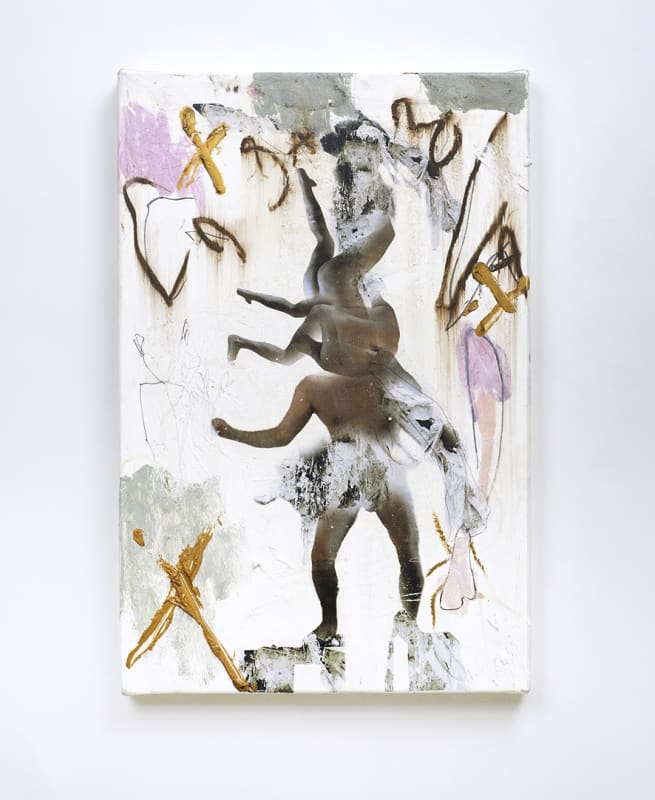 HAZELZET THIBAULT / Casanova bragadin 4, 2020, transfert huile pastel sur toile, 41 x 27 cm / Courtoisie Galerie Christophe...