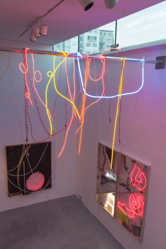 Installation view of "It's no longer a thing but a performance group", Galerie Nathalie Obadia, Brussels, 2015