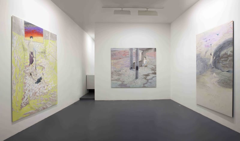 Exhibition view, Tomoko Kashiki, Galerie Nathalie Obadia, Paris, 2015