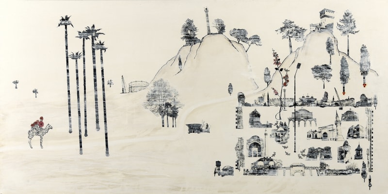 MURAT MOROVA Forgotten Landscape, 2007 Mixed media on canvas 120x240 cm