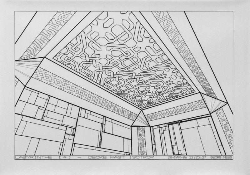 Georg Nees, Labyrinthe 4, Decke fast isotrop, 1986