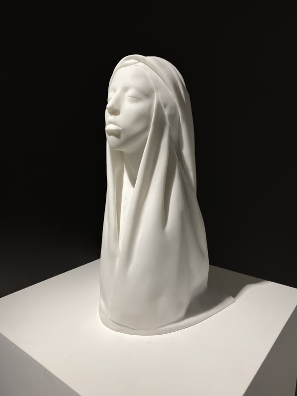 © Aidan Salakhova, Portrait, 'Georgia', 2020 White statuary marble 68 x 43 x 43 cm