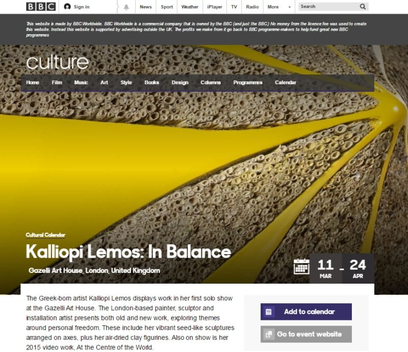 KALLIOPI LEMOS | BBC | MARCH 2016