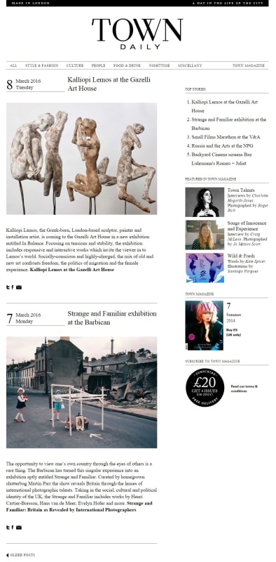 KALLIOPI LEMOS | TOWN DAILY | MARCH 2016