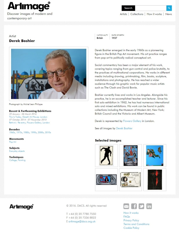 ARTIMAGE | Derek Boshier