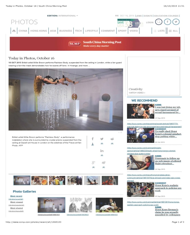 MILLIE BROWN | SOUTH CHINA MORNING POST | OCTOBER 2015