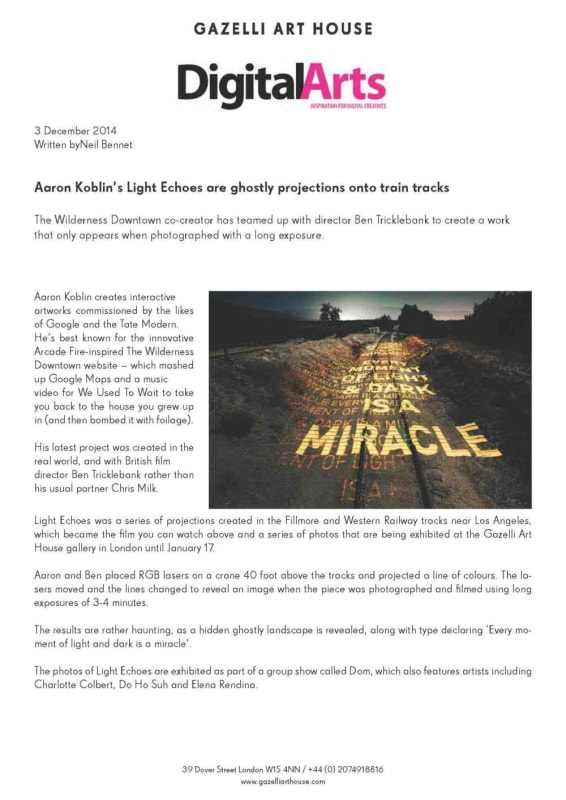 AARON KOBLIN | DIGITAL ARTS | DECEMBER 2014