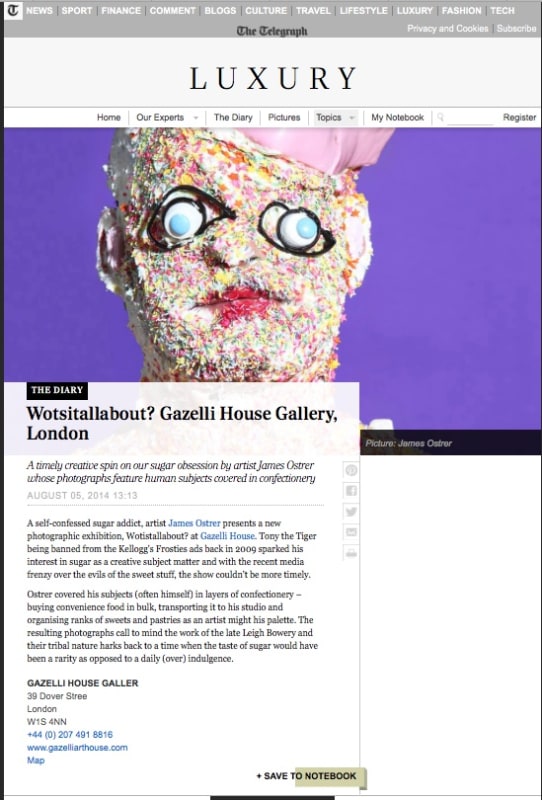 JAMES OSTRER | THE TELEGRAPH LUXURY | AUGUST 2014