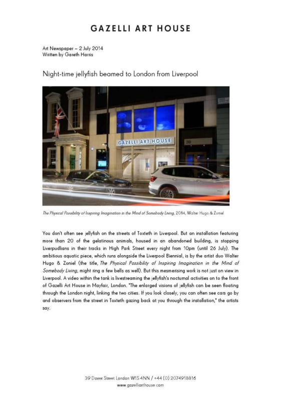 WALTER & ZONIEL | THE ART NEWSPAPER | JULY 2014