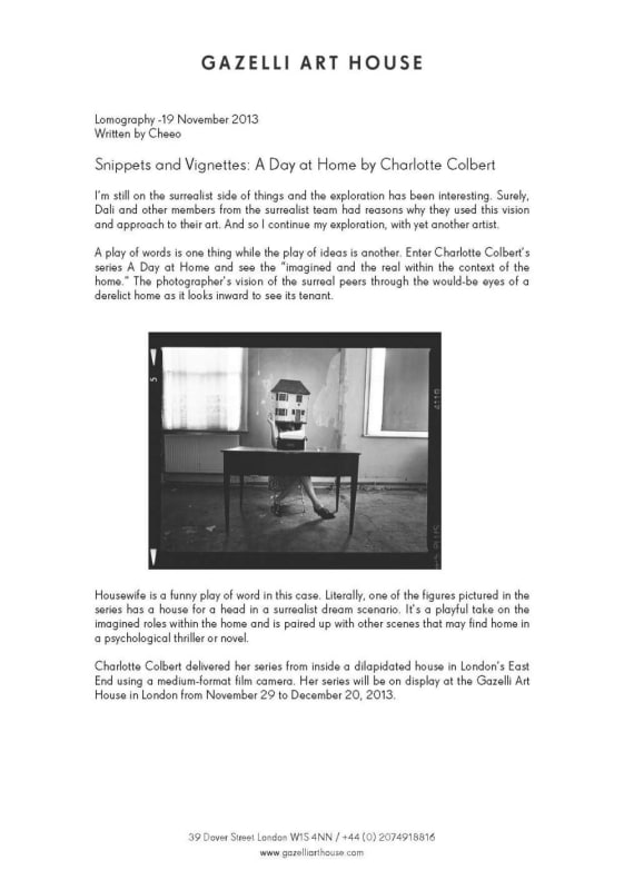 CHARLOTTE COLBERT | LOMOGRAPHY | NOVEMBER 2013