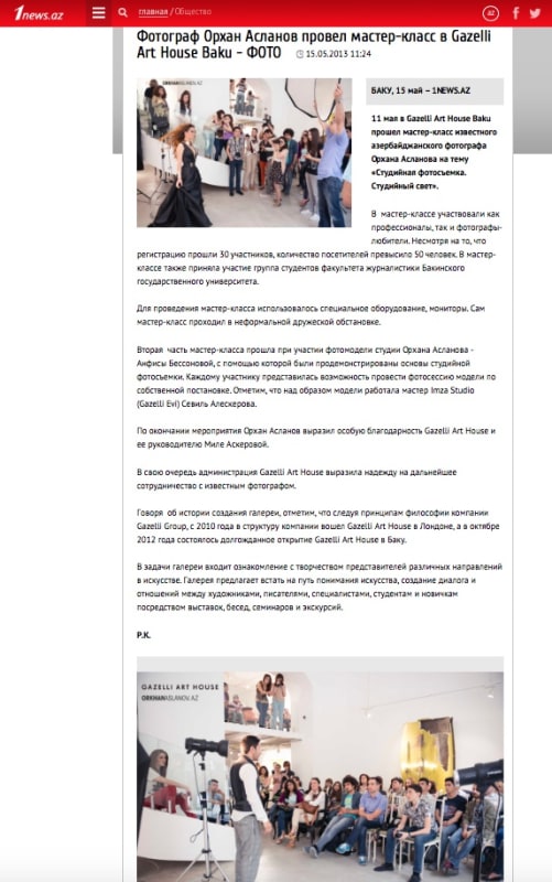 ORKHAN ASLANOV | 1NEWS.AZ | MAY 2013