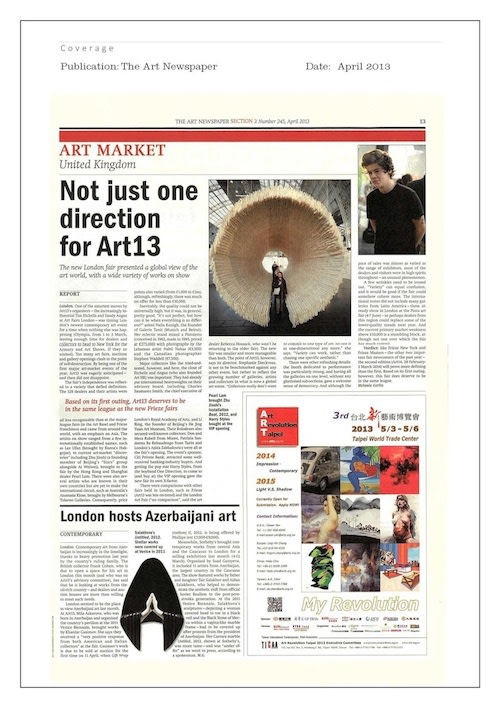 KHANLAR GASIMOV | THE ART NEWSPAPER | APRIL 2013
