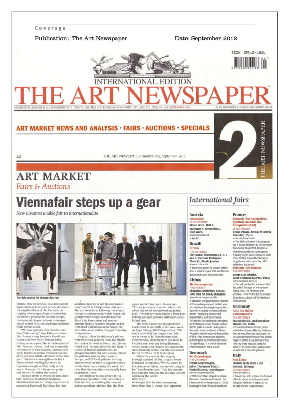 GAZELLI ART HOUSE | THE ART NEWSPAPER | SEPTEMBER 2012
