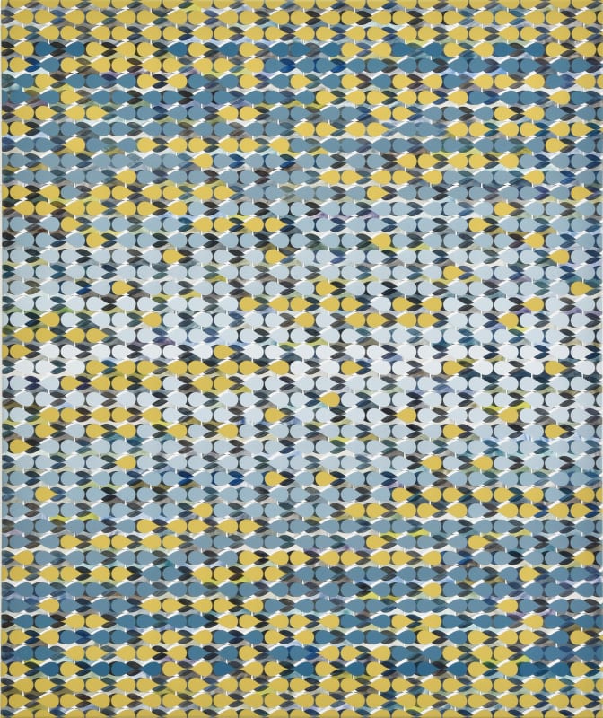 Hughes, Microsecond 31/5/2023, 12:25:34.128.439 pm, 2023, acrylic on canvas, 2000 x 1000mm