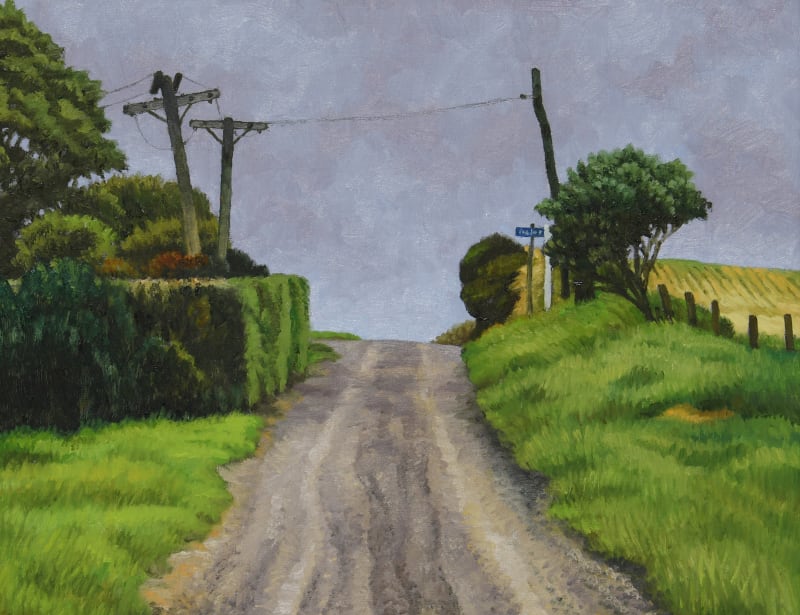 Trimmed Hedge, 2024, oil on linen, 530 x 630mm framed [detail]