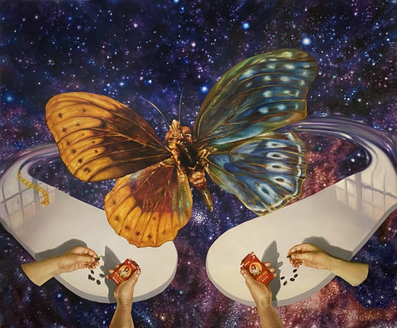 Francesca Facciola, “A parallel universe”, 2019, Oil on canvas, 60 x 72 inches (152.4 x 182.9 cm)