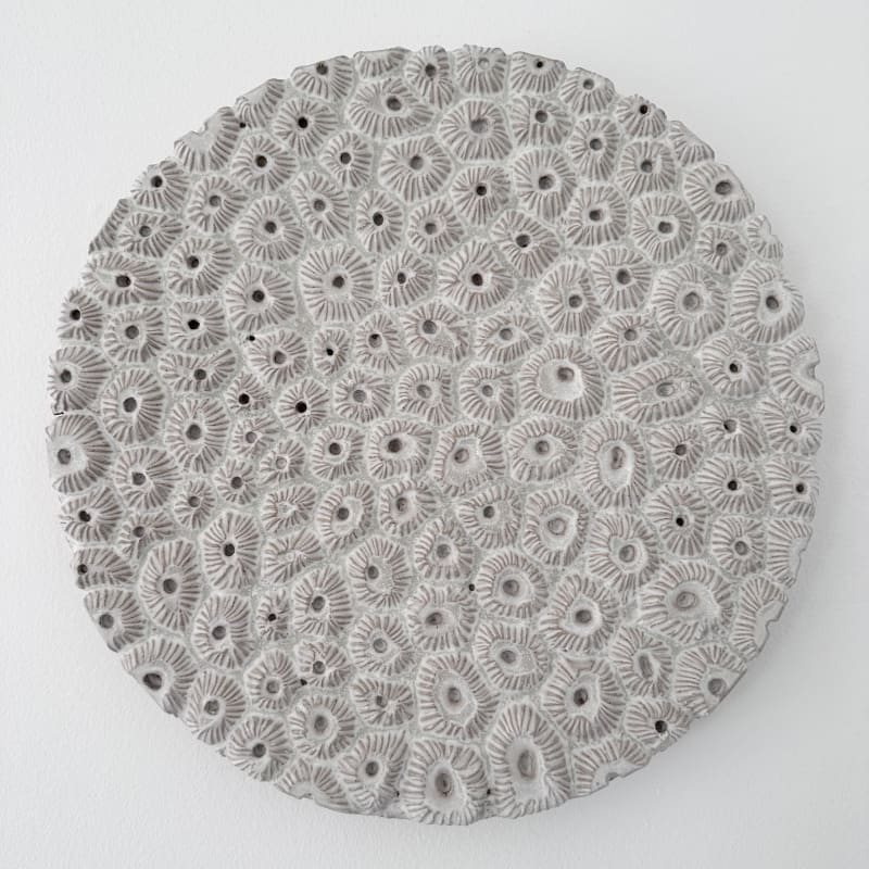 Randi Renate, “montastraea cavernosa (great star coral) .001”, 2023, Glazed stoneware, 14.5 inches - diameter (36.83 cm - diameter)