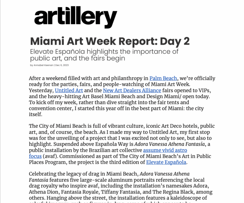 Lizzie Gill in 'Miami Art Week Report: Day 2'