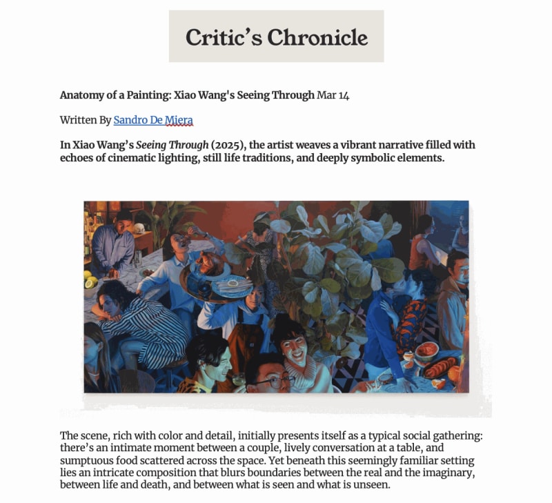 Xiao Wang in 'Anatomy of a Painting: Xiao Wang's Seeing Through'