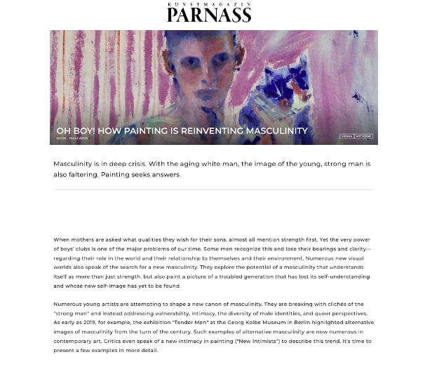 Nat Meade in 'Oh Boy! How Painting is Reinventing Masculinity'