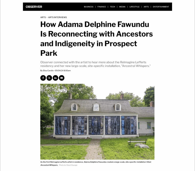Adama Delphine Fawundu in 'How Adama Delphine Fawundu Is Reconnecting with Ancestors and Indigeneity in Prospect Park'