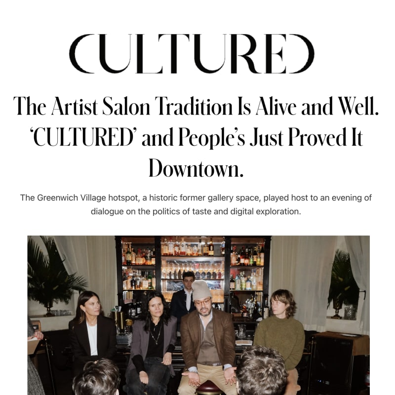 Aglaé Bassens in 'The Artist Salon Tradition Is Alive and Well. ‘CULTURED’ and People’s Just Proved It Downtown.'