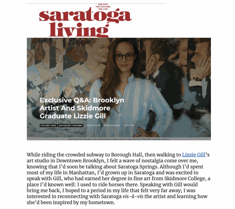 'Exclusive Q&A: Brooklyn Artist and Skidmore Graduate Lizzie Gill'