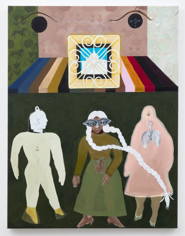 Astrid Terrazas, Retrato familiar, 2020, acrylic on canvas, 43 x 33 in.