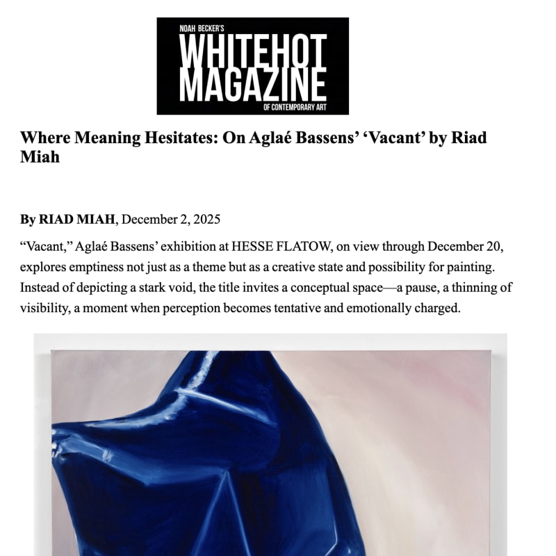 Aglaé Bassens in 'Where Meaning Hesitates: On Aglaé Bassens' 'VACANT'