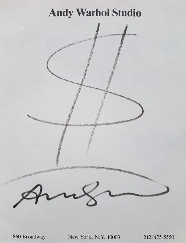 A Warhol drawing straight from The Factory