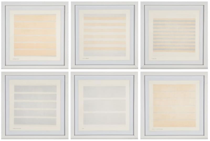 Agnes Martin, Everyday happiness; I love love; Infant response to love; Love; Happiness - glee; Happy holiday, 2000