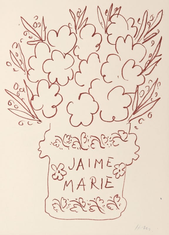 Henri Matisse, Untitled 3833 (J'aime Marie), 1948