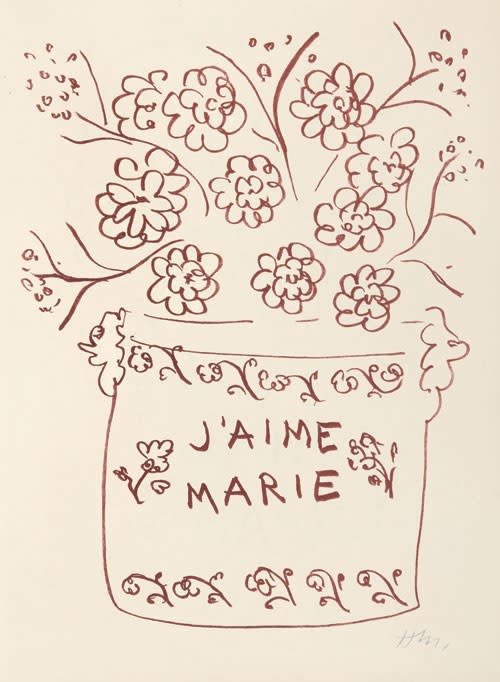 Henri Matisse, Untitled 3835 (J'aime Marie), 1948