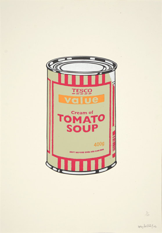 Banksy, Soup Can - Sage Green/Cherry/Tan, 2005