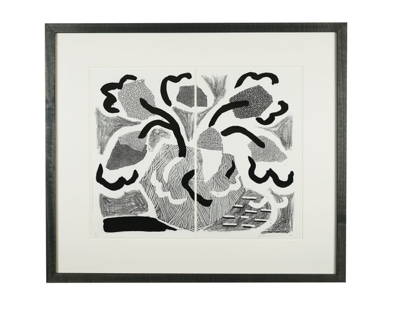 David Hockney Grey Blooms, 1986