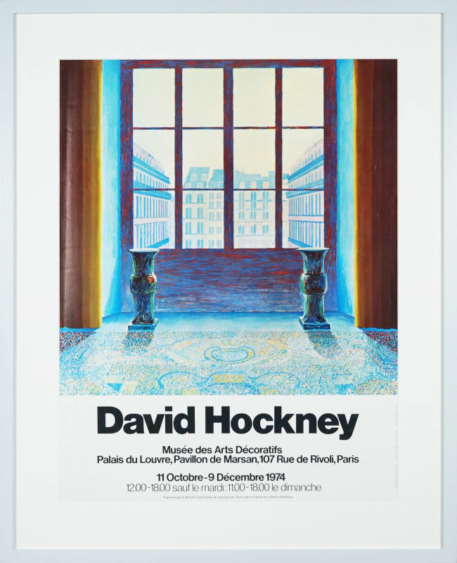 David Hockney Original Exhibition Poster, 1974
