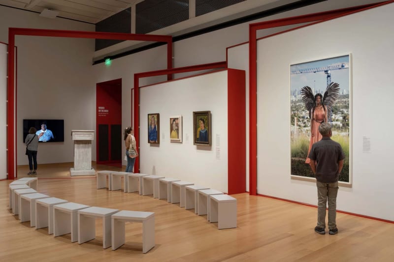 An installation view of “Women Take the Floor" at the Museum of Fine Arts, Boston