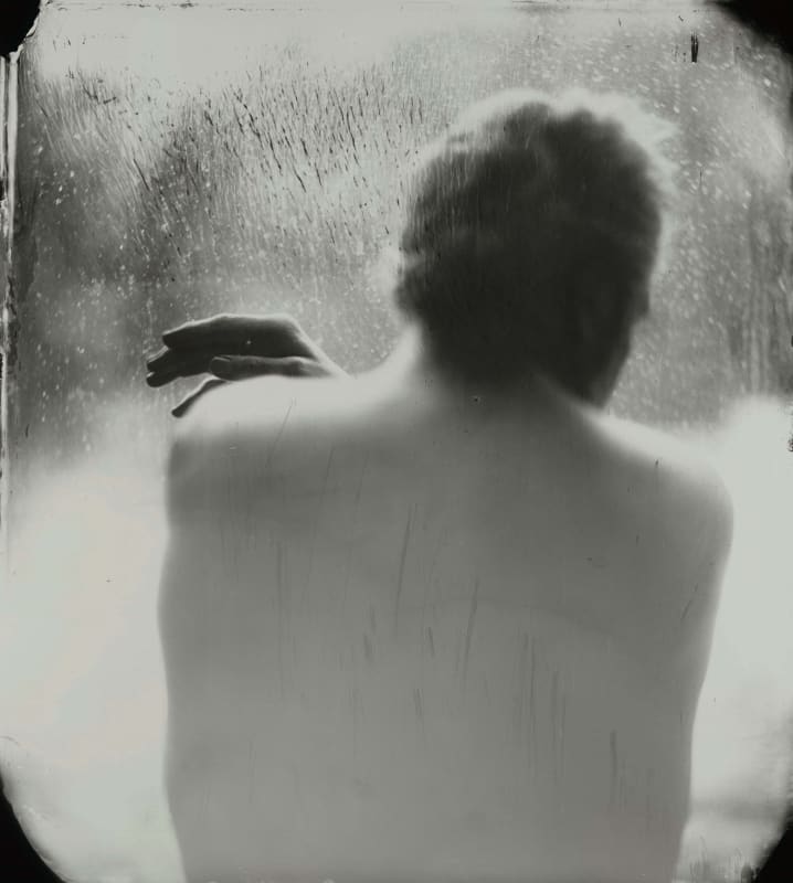 Portrait of Larry Mann from behind, by Sally Mann