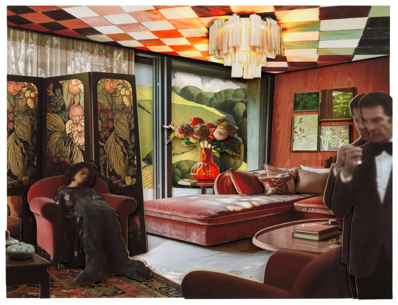 Ron Norsworthy interior with Black woman and white man in living room