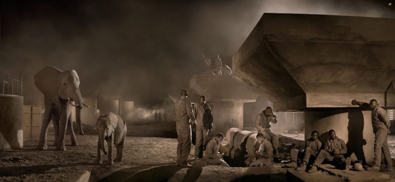 Nick Brandt's Best Photograph: Elephants and Building Workers Share a Crowded Africa