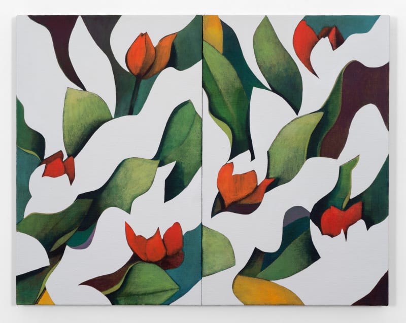 Untitled (Split Painting), 2024, acrylic on linen