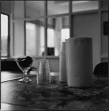 Crackers, Plastic Cup and Tissue Paper in the Presidential Office of Asthor Magnusson