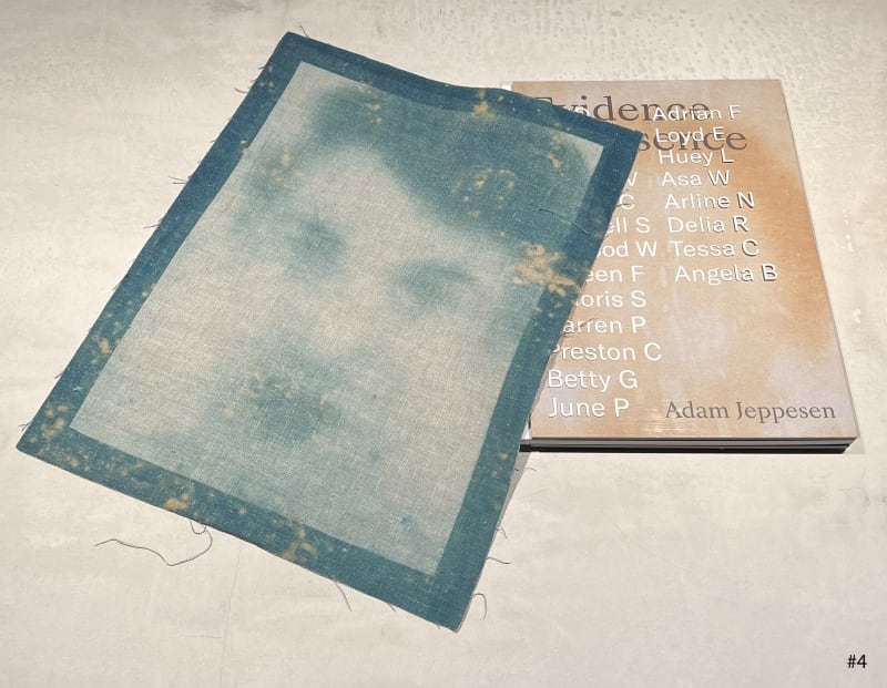 evidence of absence - adam jeppesen, Special Edition with a unique anthotype/cyanotype artist print on linen ; 10 different prints...