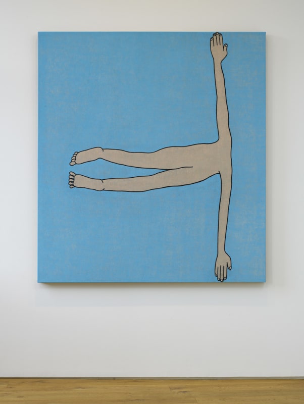 Fallen Man 2009 oil on flax canvas 168 x 152.5 cm