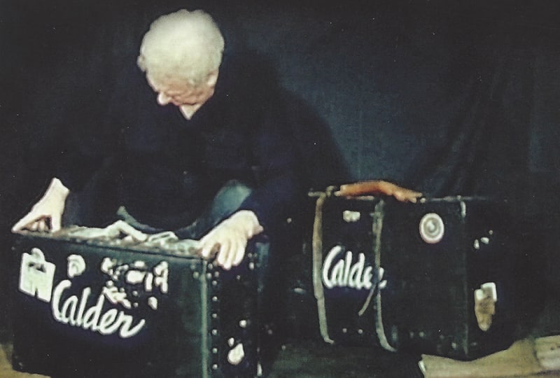 Alexander Calder with Cirque Calder from the 1955 Jean Painlevé film Le Grand Cirque Calder 1927 (colour, 43 minutes) ©2017 ColderFoundation, NewYork/DACSLondon