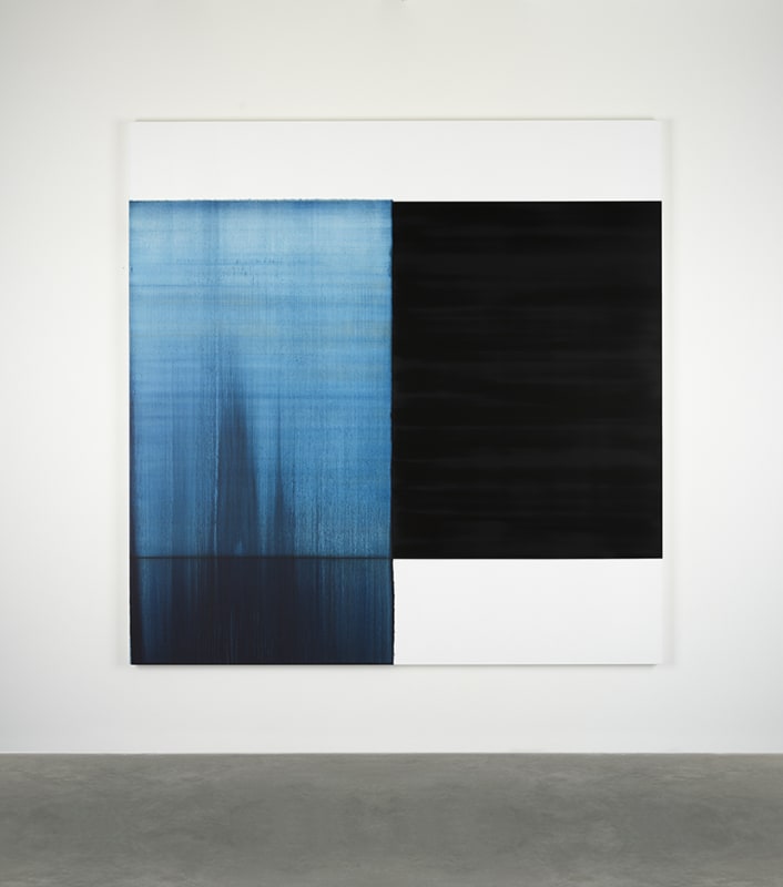 Callum Innes Exposed Painting Paris Blue, 2018 oil on linen 235 x 230 cm